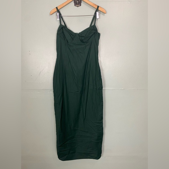 Reformation Stormi Maxi Dress Green Size 10 - Picture 3 of 10